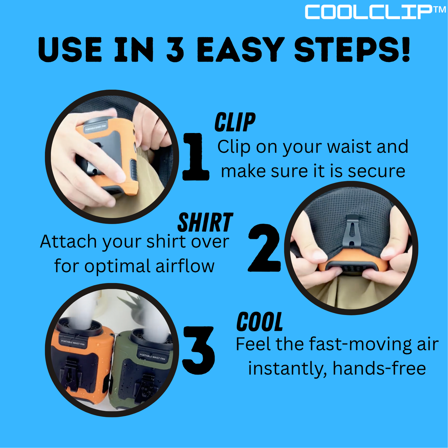 CoolClip™ - World's #1 Waist Fan
